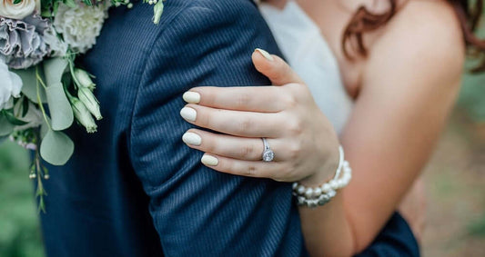 Moissanite & Lab Diamond Engagement Ring