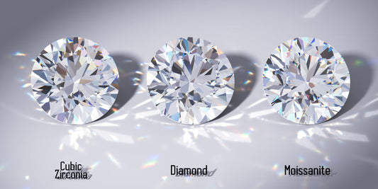 moissanite vs lab diamond vs Cubic Zirconia