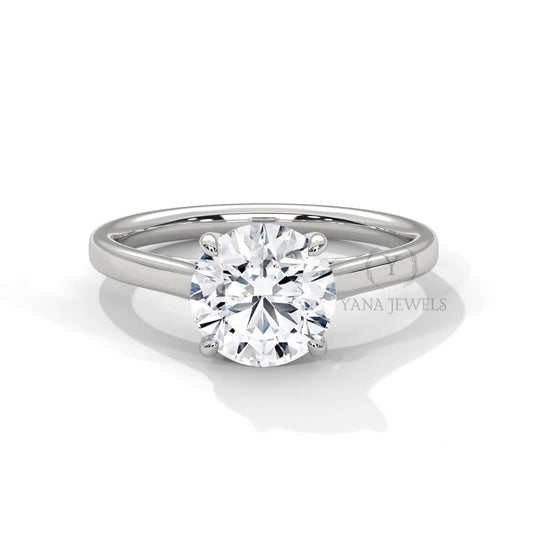 Round Moissanite Solitaire Ring for Women