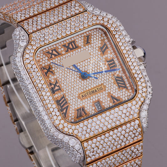 Rose Gold Moissanite Watch