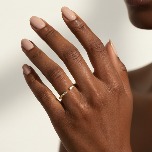 Baguette Cut Lab Grown Diamond Open Cuff Band