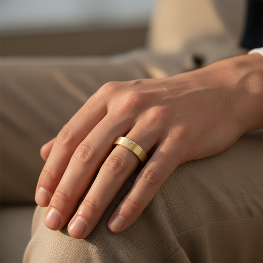 Signature V-Set Lab Grown Diamond Gold Band