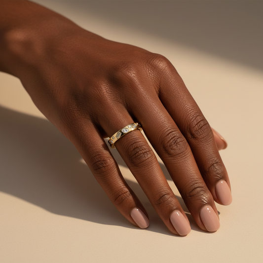 Majestic Mixed Shape Moissanite Eternity Band