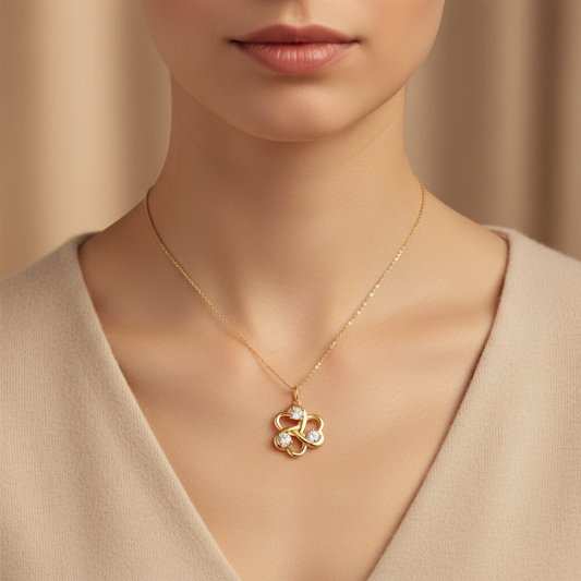 Infinity Bloom Lab Grown Diamond Pendant Necklace