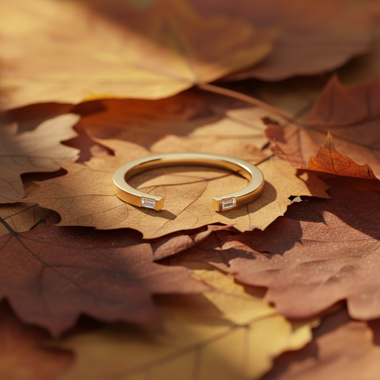 Baguette Cut Lab Grown Diamond Open Cuff Band