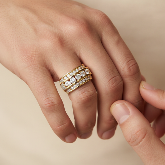 Monarch Multi-Row Lab Grown Diamond Statement Ring