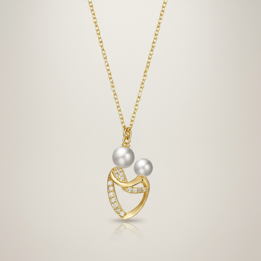 Infinite Love Pearl Lab Grown Diamond Drop Pendant