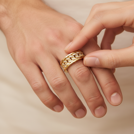 Infinite Weave Lab Grown Diamond Gold Ring