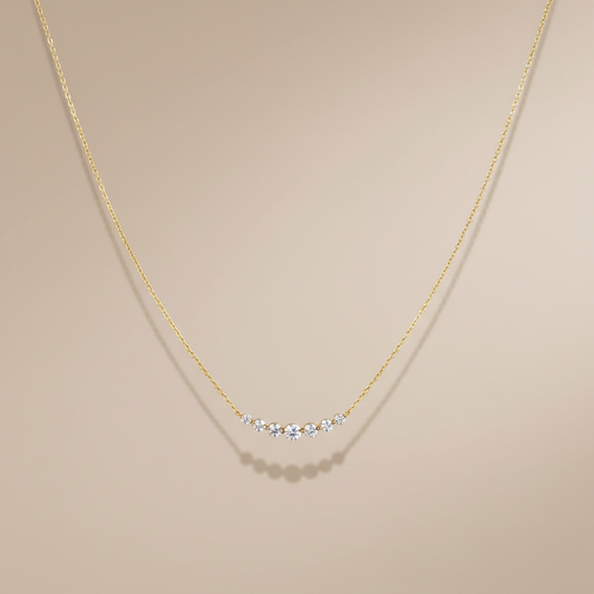 Heavenly Row Moissanite Diamond Pendant Necklace
