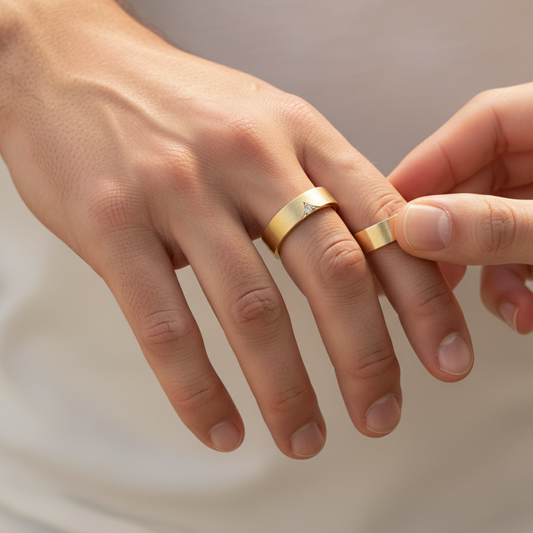 Signature V-Set Lab Grown Diamond Gold Band