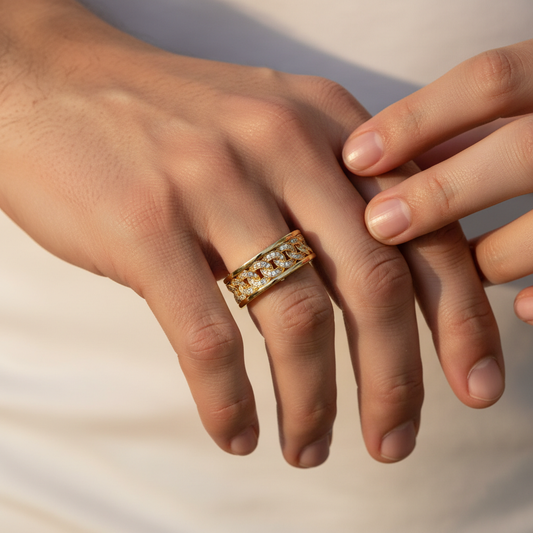 Grand Weave Moissanite Diamond Statement Band