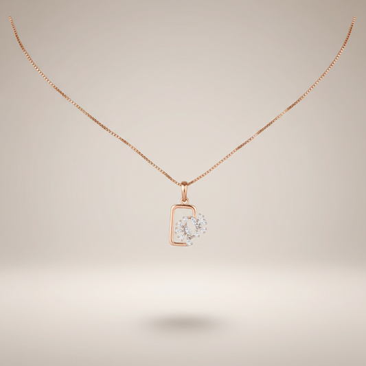 Luxe Bloom Moissanite Diamond Charm Pendant Necklace