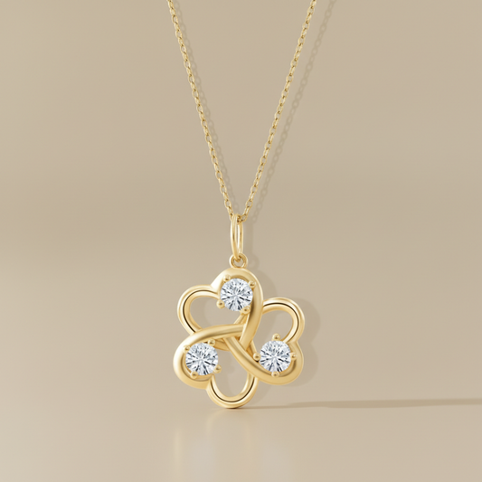 Infinity Bloom Lab Grown Diamond Pendant Necklace