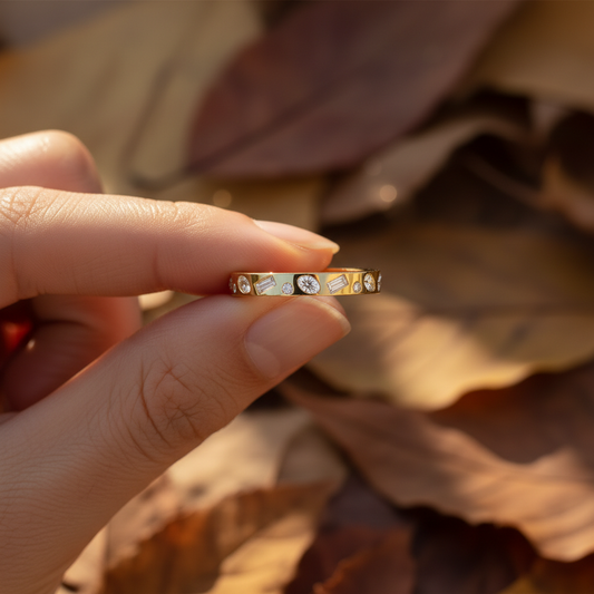 Majestic Mixed Shape Moissanite Eternity Band