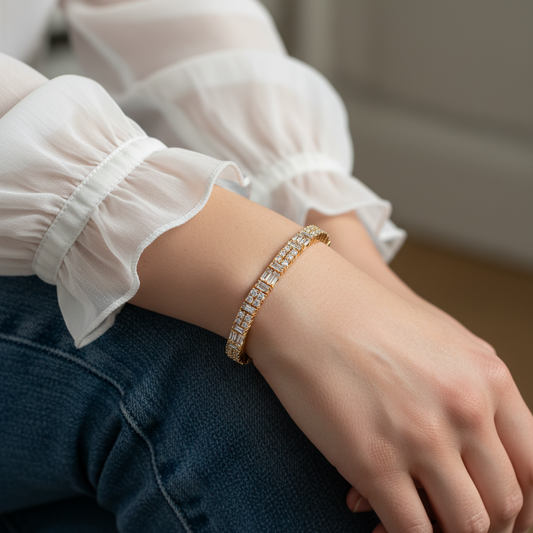 Colin Cowie Dot Dash Lab Grown Diamond Tennis Bracelet