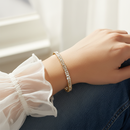 Colin Cowie Dot Dash Moissanite Diamond Bracelet