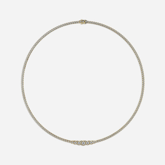 Graduated Lab Diamond Tennis Necklace