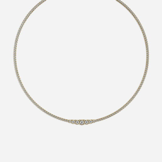 Graduated Lab Diamond Tennis Necklace