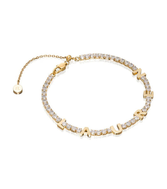 Custom Name Tennis Bracelet in Gold – Personalized Jewelry