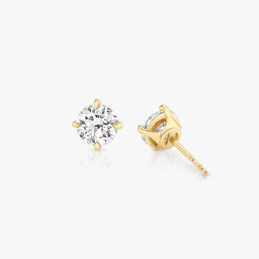 Four-Prong Round Solitaire Studs