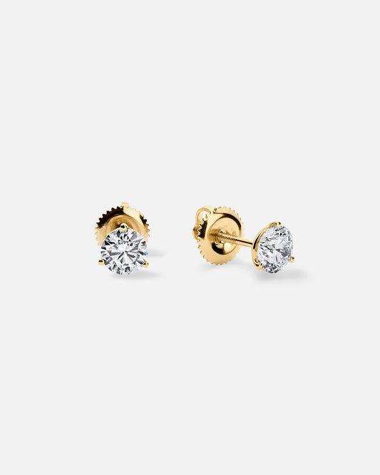Elegant Solitaire Diamond Earrings