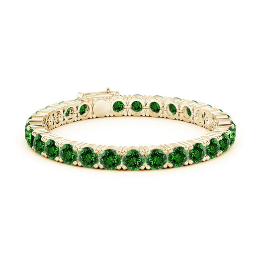 Classic Emerald Lab-Grown Tennis Bracelet