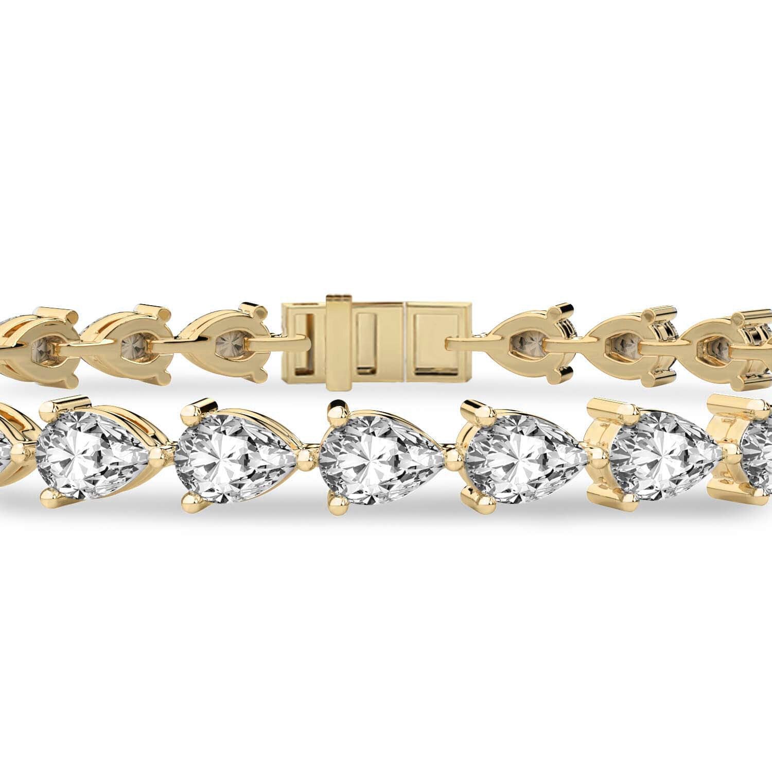 Serene Pear Lab Diamond Tennis Bracelet