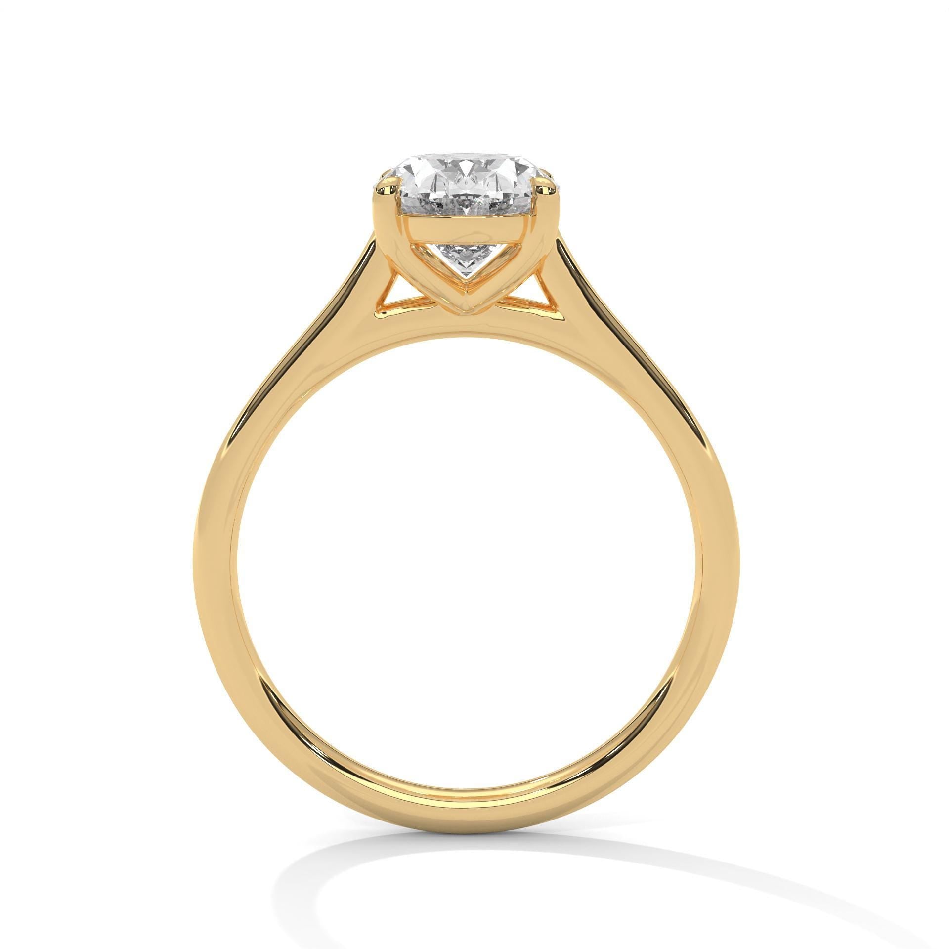 Lab Grown Diamond Oval Solitaire Engagement Ring