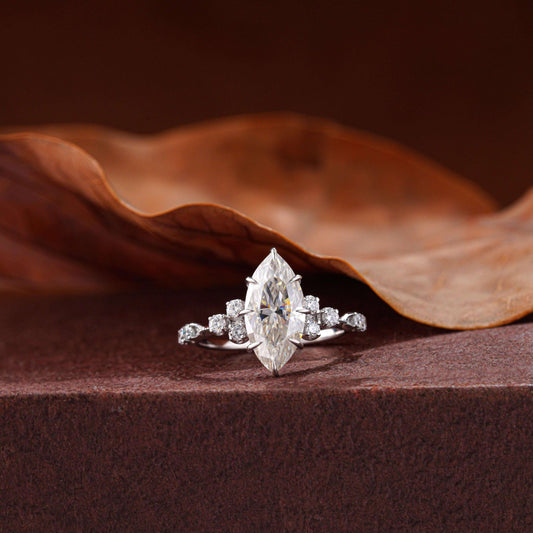 Marquise Cut Lab Grown Diamond Engagement Ring