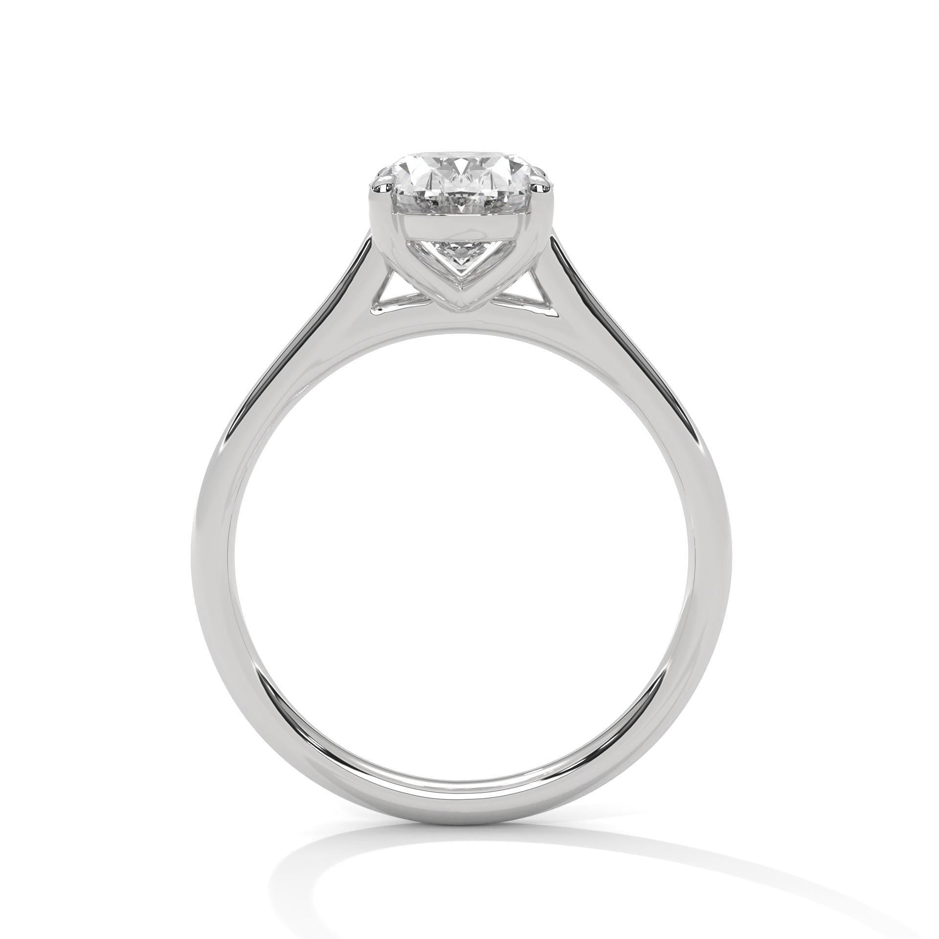 Lab Grown Diamond Oval Solitaire Engagement Ring
