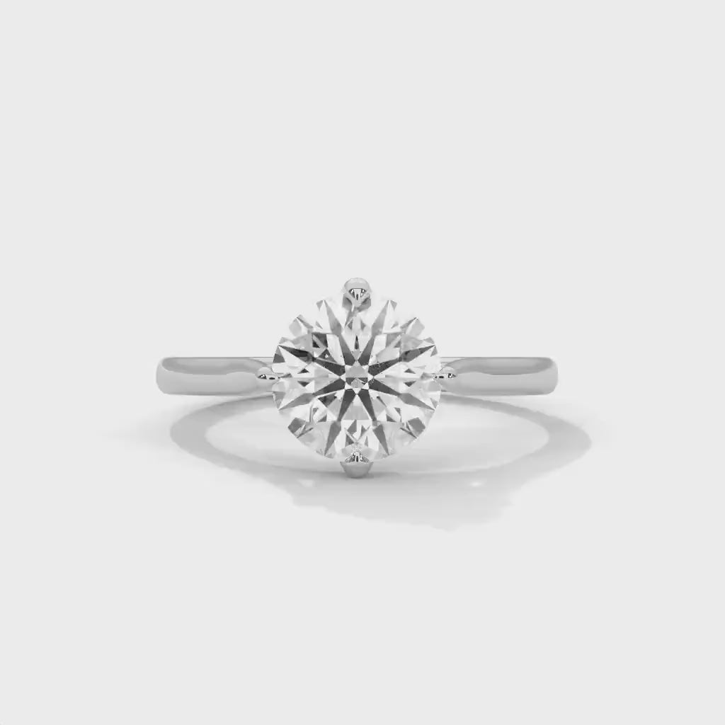 round cut moissanite solitaire engagement ring