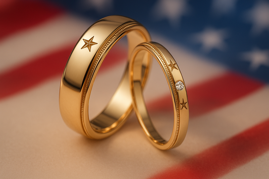  USA Couple Wedding Rings