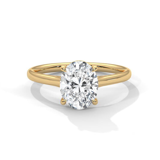 1.0 To 3.0 CT Oval Cut Solitaire Ring GRA Certified Moissanite Diamond Wedding Ring, Engagement Ring, Oval Diamond Ring for Women