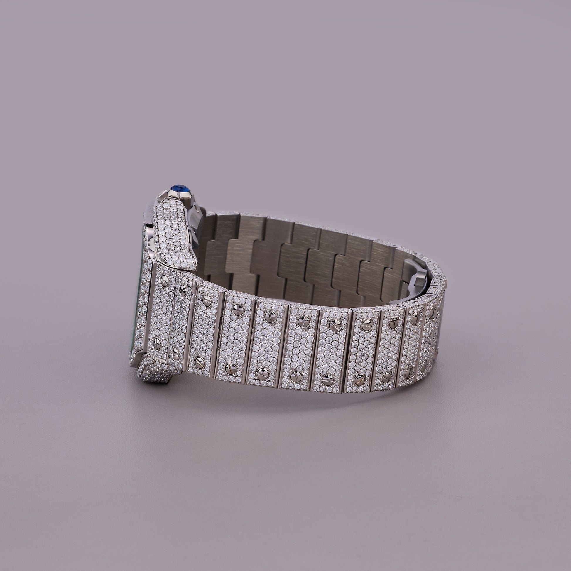 automatic stainless steel Moissanite timepiece