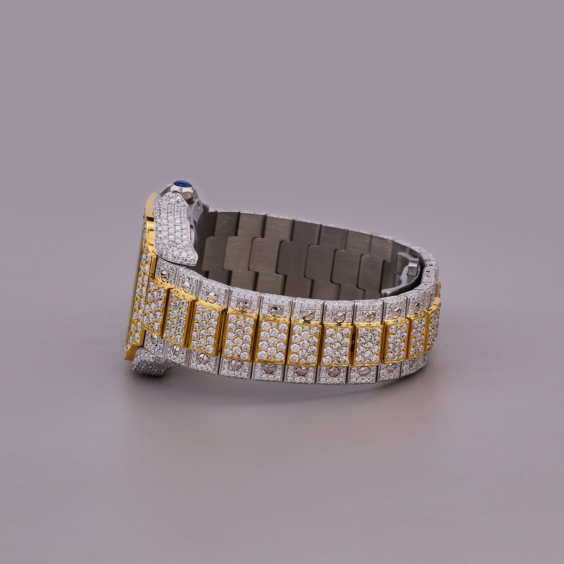 Iced Out Moissanite Watch