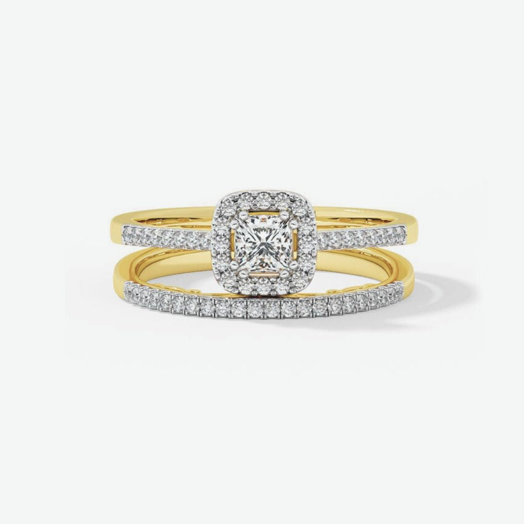 Sunshine Solitaire Bridal Ring Set