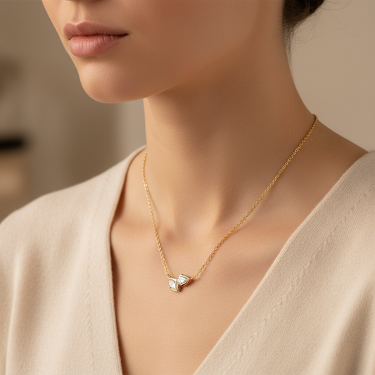 Twin Flame Marquise Lab Grown Diamond Pendant