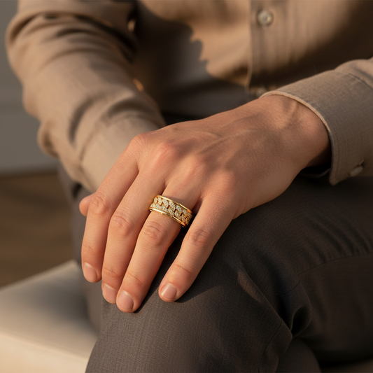 Infinite Weave Lab Grown Diamond Gold Ring