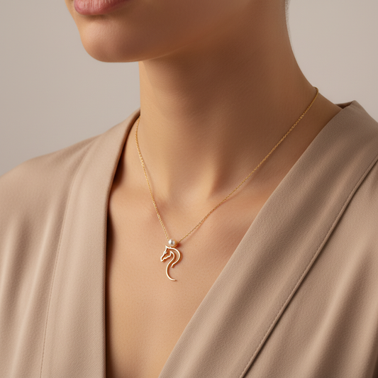 Strength & Grace Horse Lab Grown Diamond Pendant