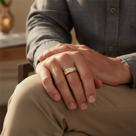 Signature Lab Grown Diamond Gold Ring