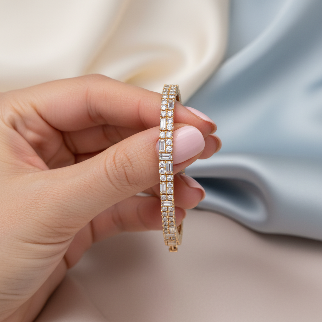 Colin Cowie Dot Dash Lab Grown Diamond Tennis Bracelet