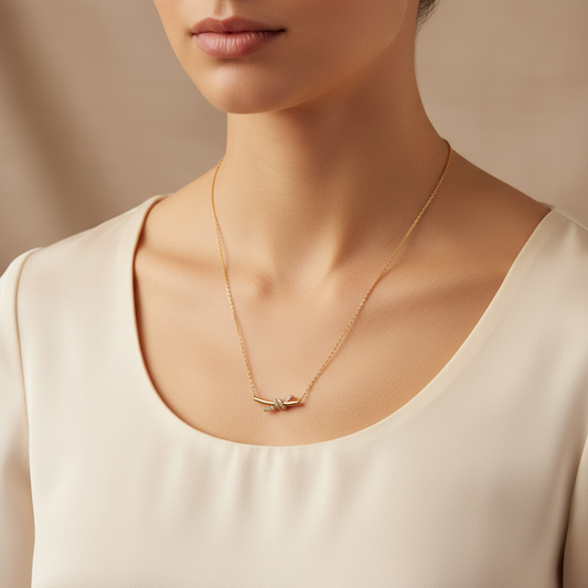 Forever Linked Moissanite Diamond Knot Necklace
