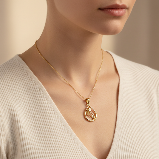 Divine Woman Lab Grown Diamond Teardrop Pendant
