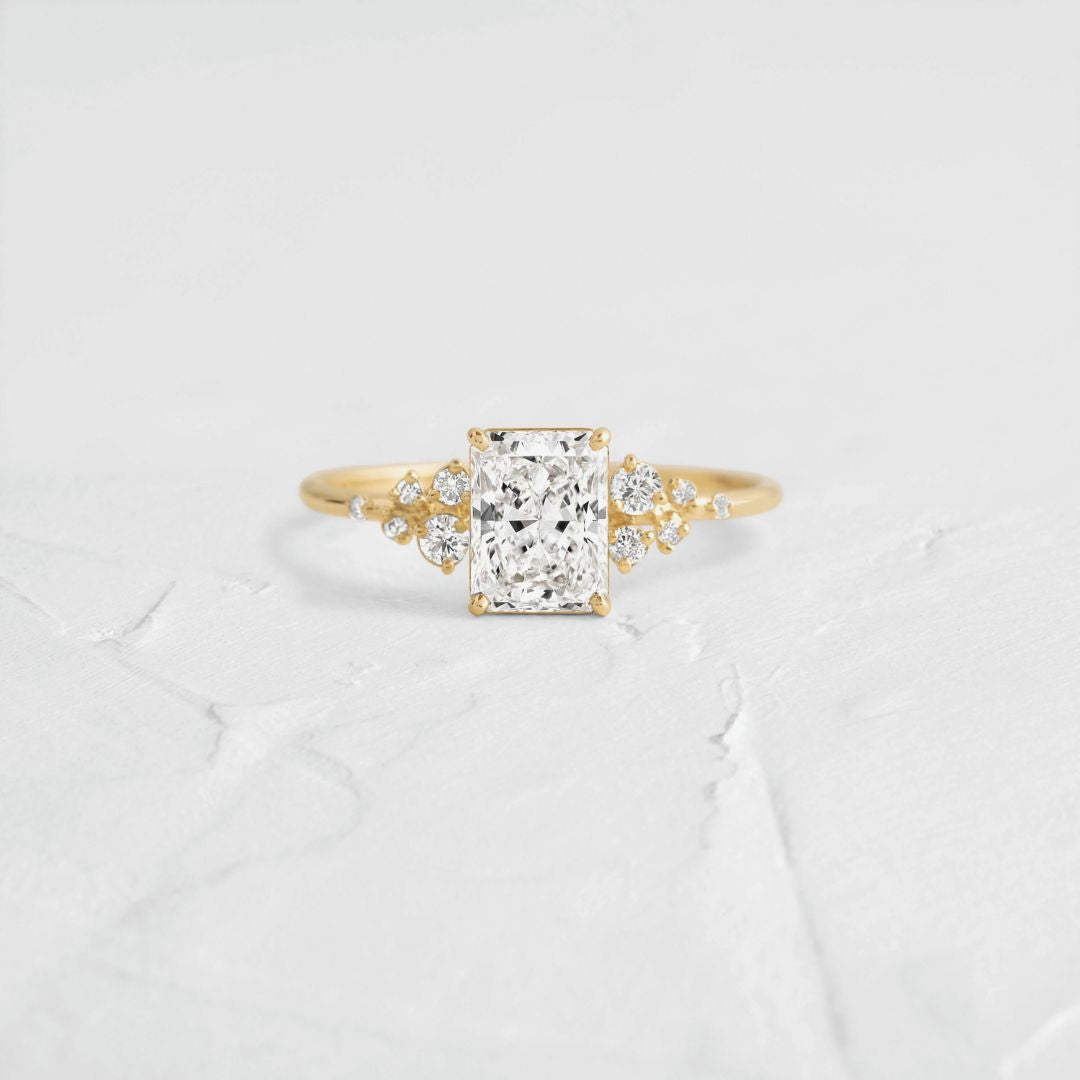 Radiant Cut Snowdrift Ring