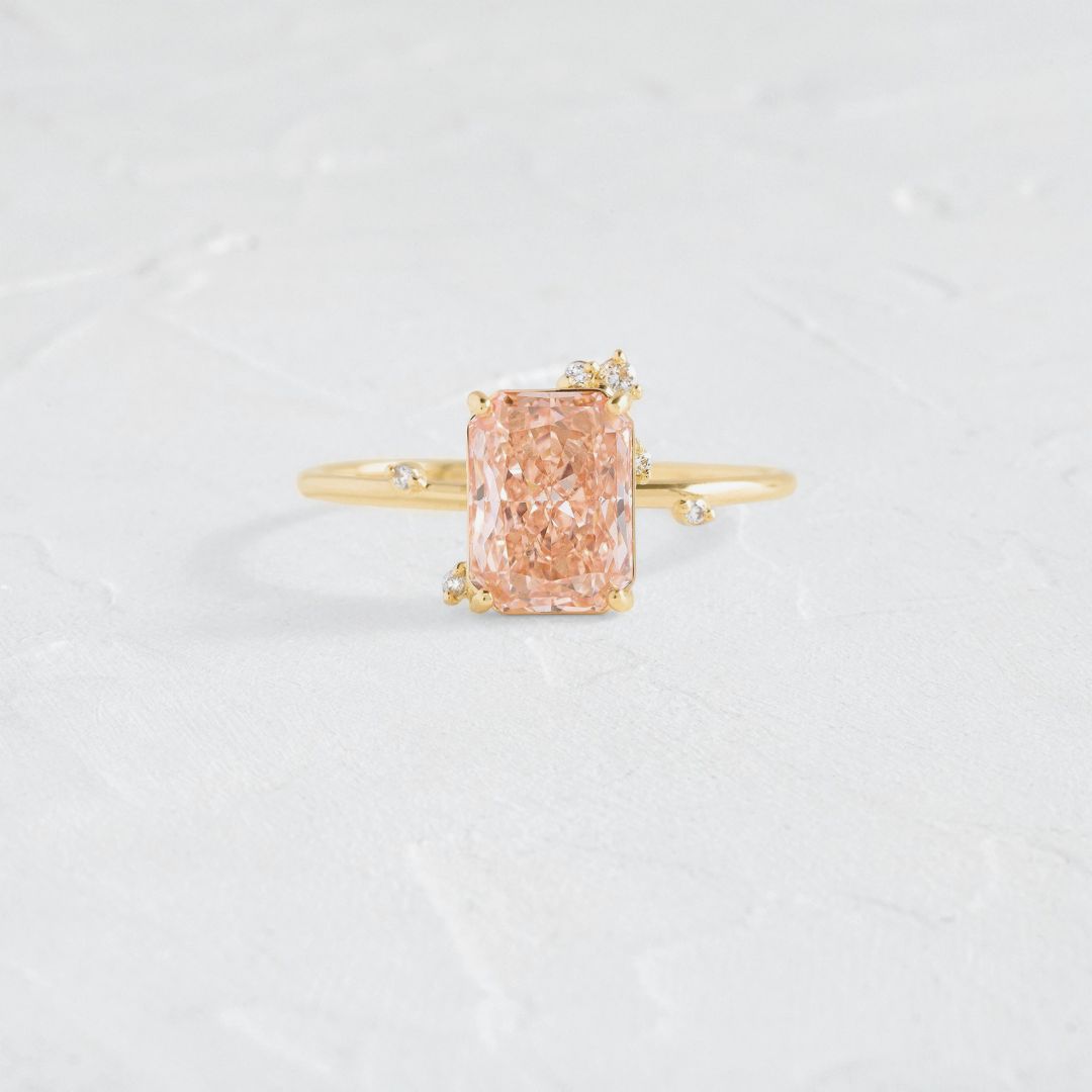 A Flame Radiant Ring 5ct. Pink Diamond