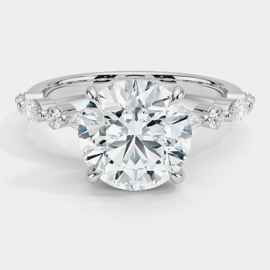 2ct Round Lab Grown Diamond Engagement Ring in 18kt White Gold