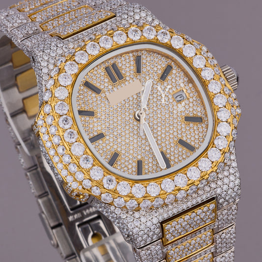 luxury iced‑out Moissanite watch