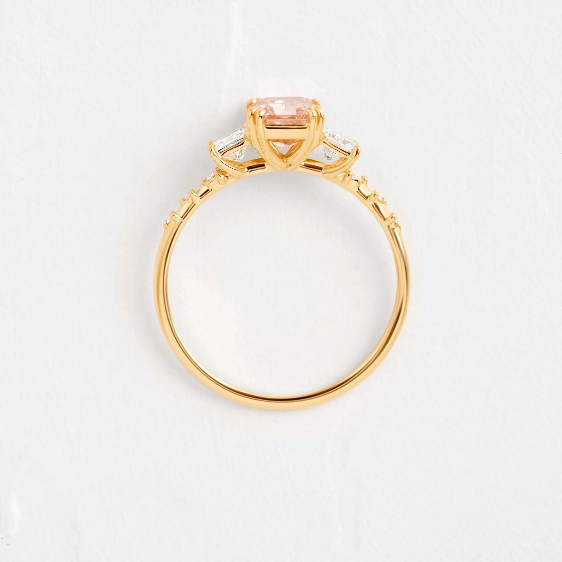 Turning Point Pink Diamond Wedding Ring - 4ct in 18k Yellow Gold