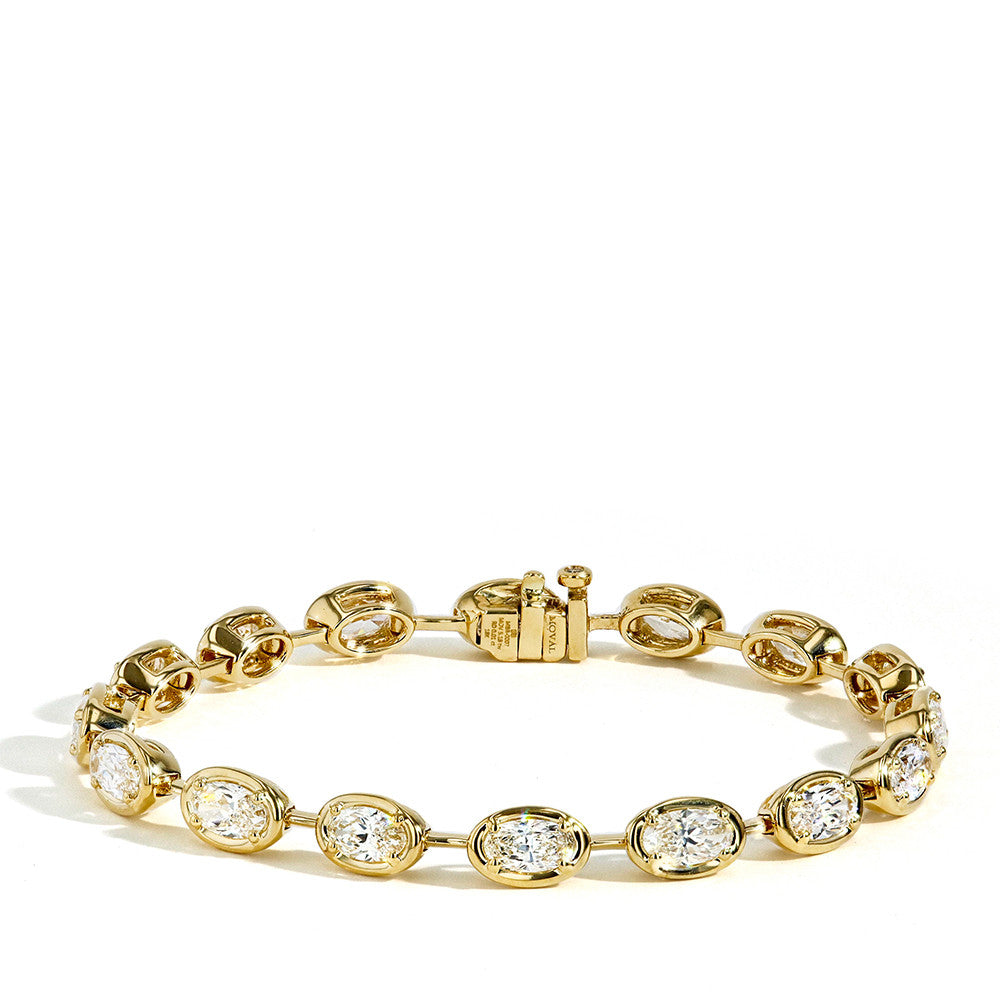 Oval Diamond Bezel Tennis Bracelet