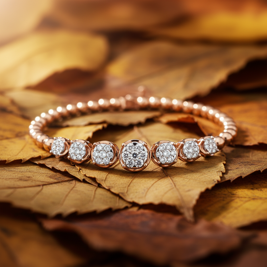 Bezel Set Round Cut Lab Grown Diamond Bracelet